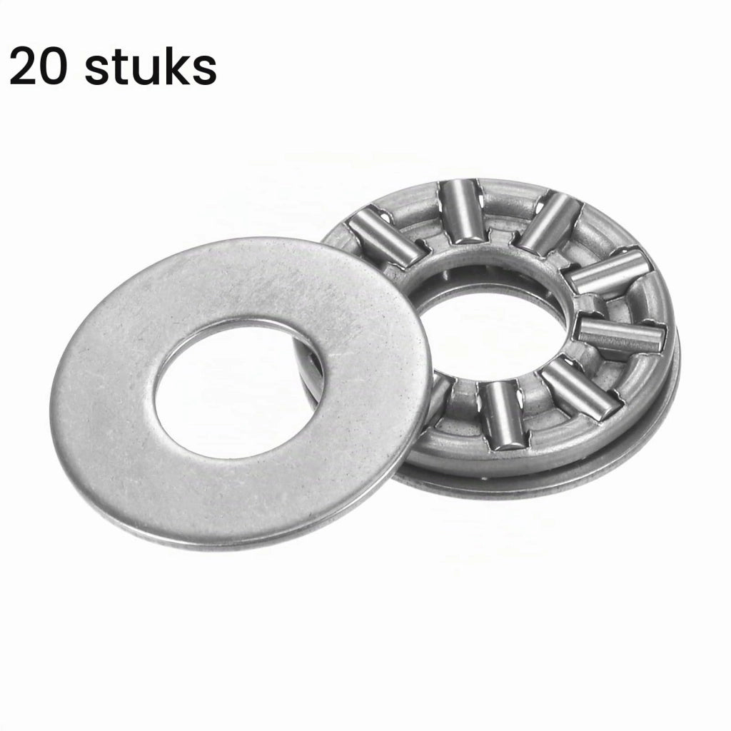 Cuscinetti assiali AXK0819, 8x19x2 mm, confezione da 20 pezzi, con rondelle