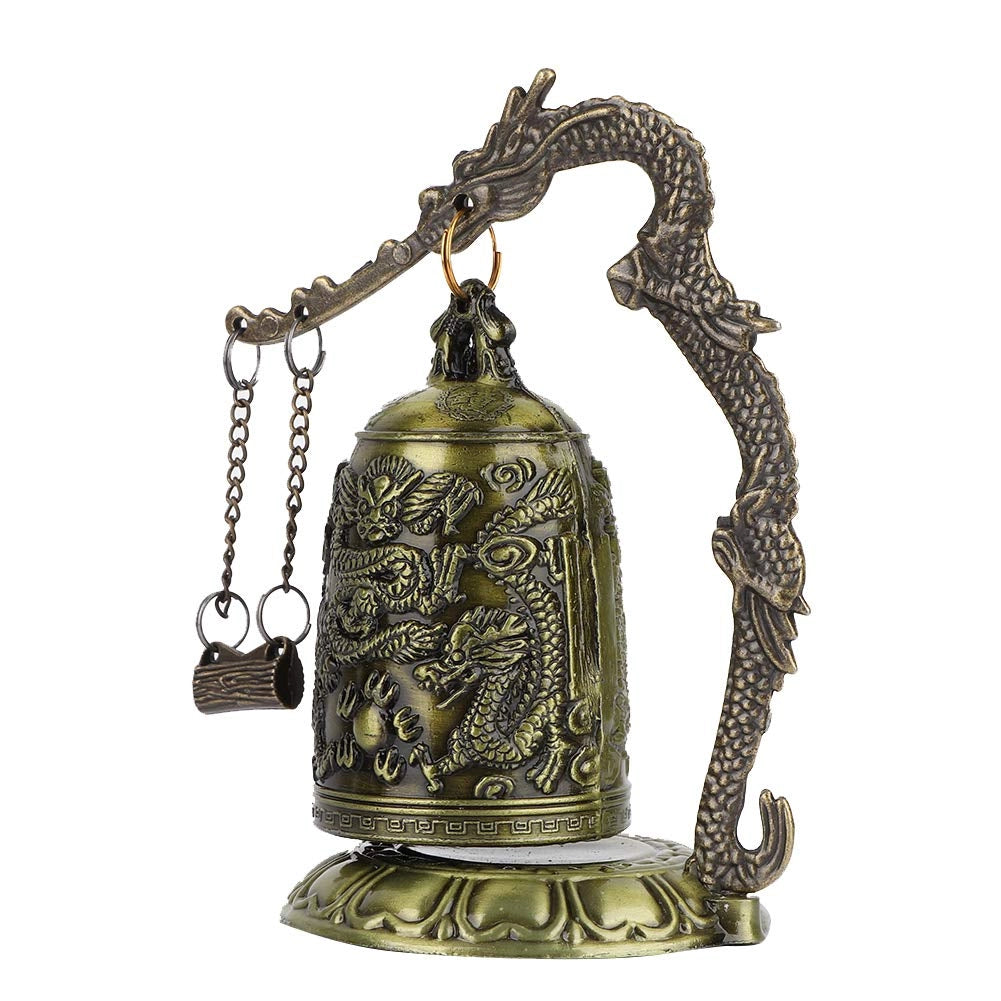 Ornamento a forma di drago, stile cinese, 12,7 cm, aspetto bronzo