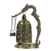 Ornamento a forma di drago, stile cinese, 12,7 cm, aspetto bronzo