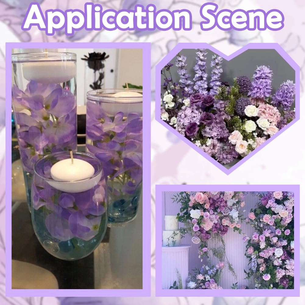 Set di 12 fiori di giacinto artificiali in seta, color viola