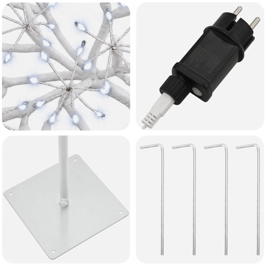 Albero di Natale a LED a forma di S Bianco 18 x 18 x 120 cm 42055336
