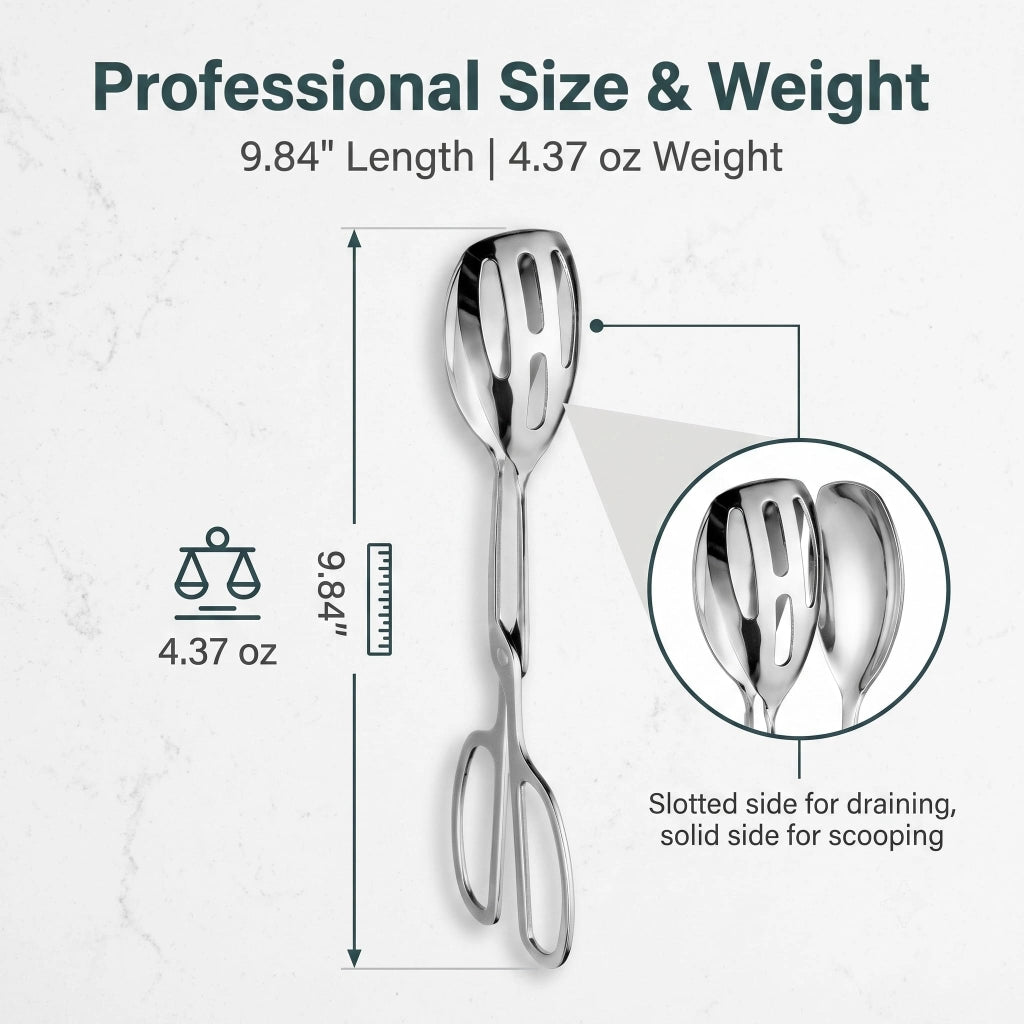 Set da 2 pinze in acciaio inossidabile per alimenti, ideali per barbecue, buffet e cucina
