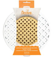 Stampo per biscotti a forma di arabeschi, diametro circa 30 cm, in plastica bianca