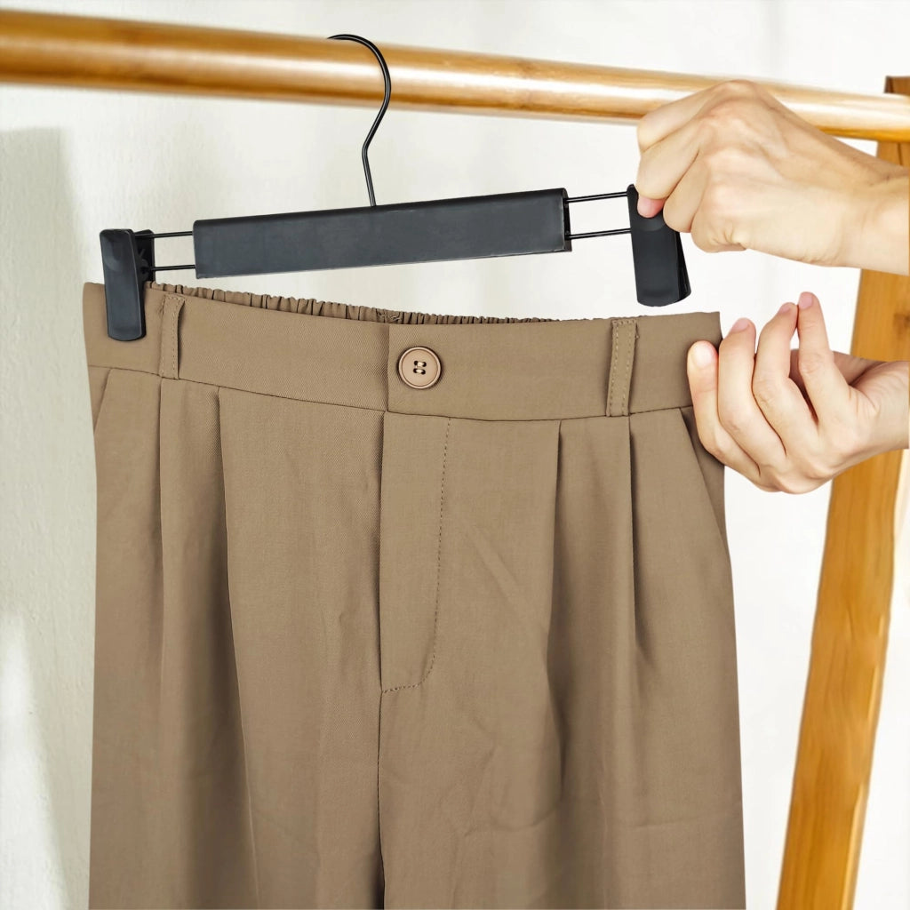 30 grucce per pantaloni con ganci a 360°, clip regolabili, colore nero