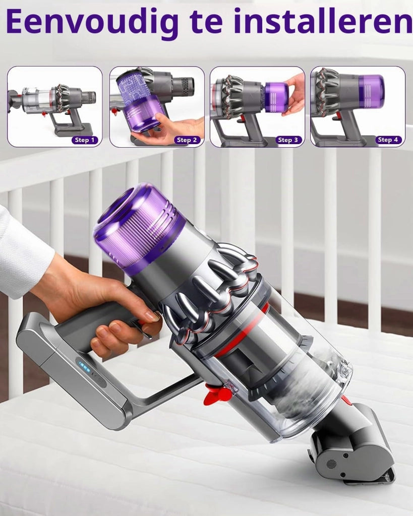 Set di 2 filtri HEPA lavabili per aspirapolvere Dyson V12 Detect Slim