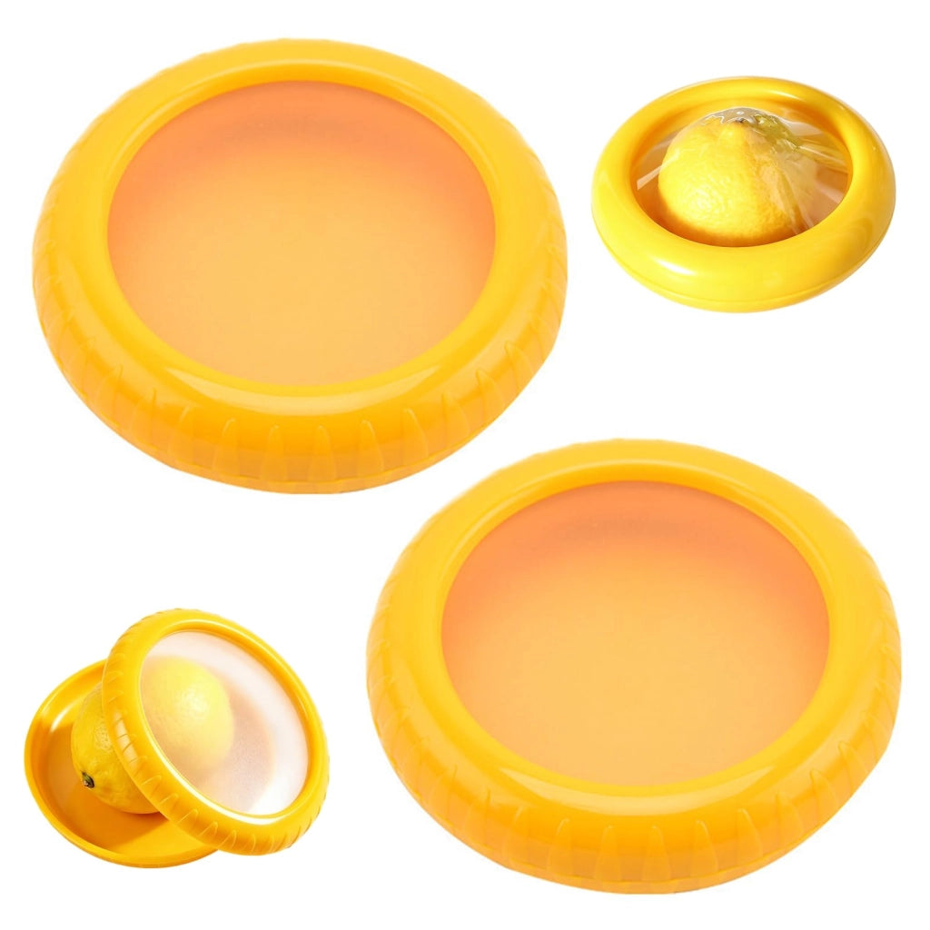 Set da 2 contenitori per alimenti per limoni, conservazione della frutta con coperchio