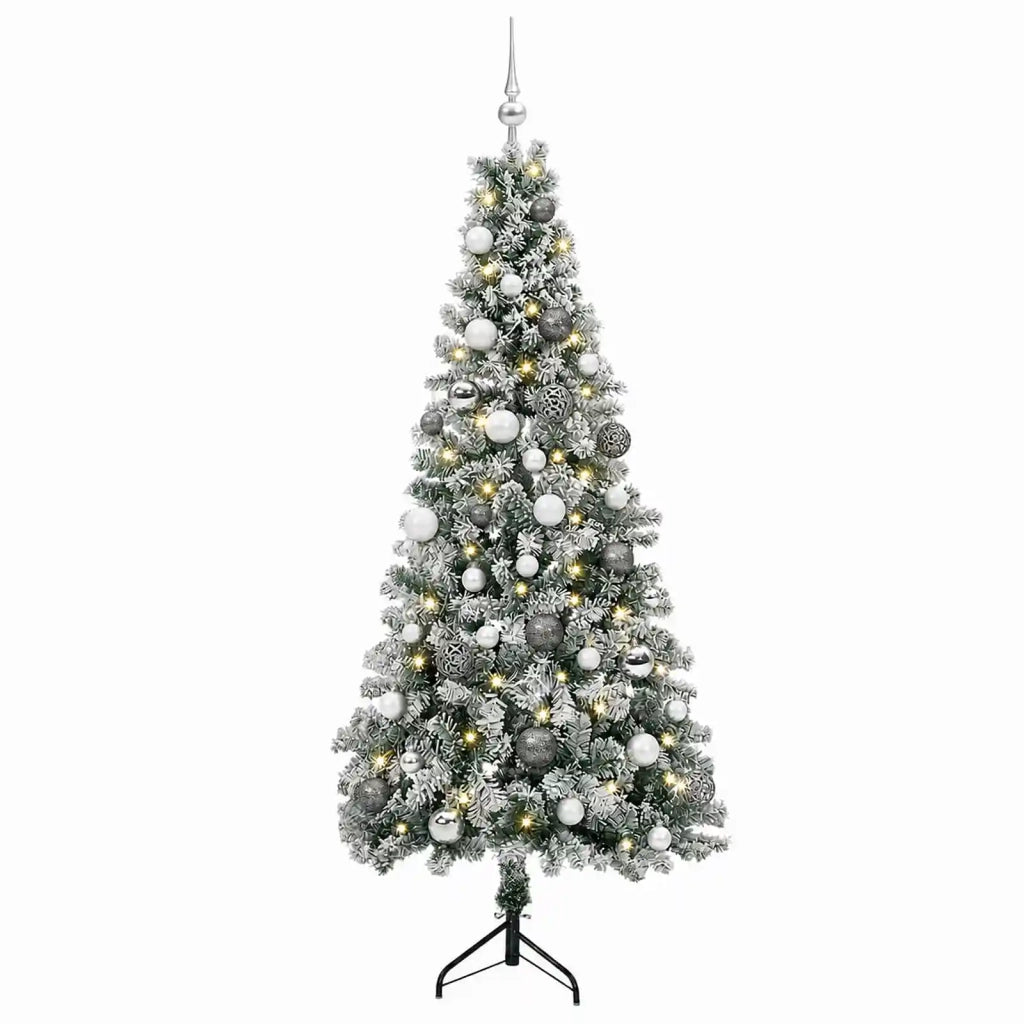 Albero di Natale artificiale con palline 120 cm 150 LED 3461000