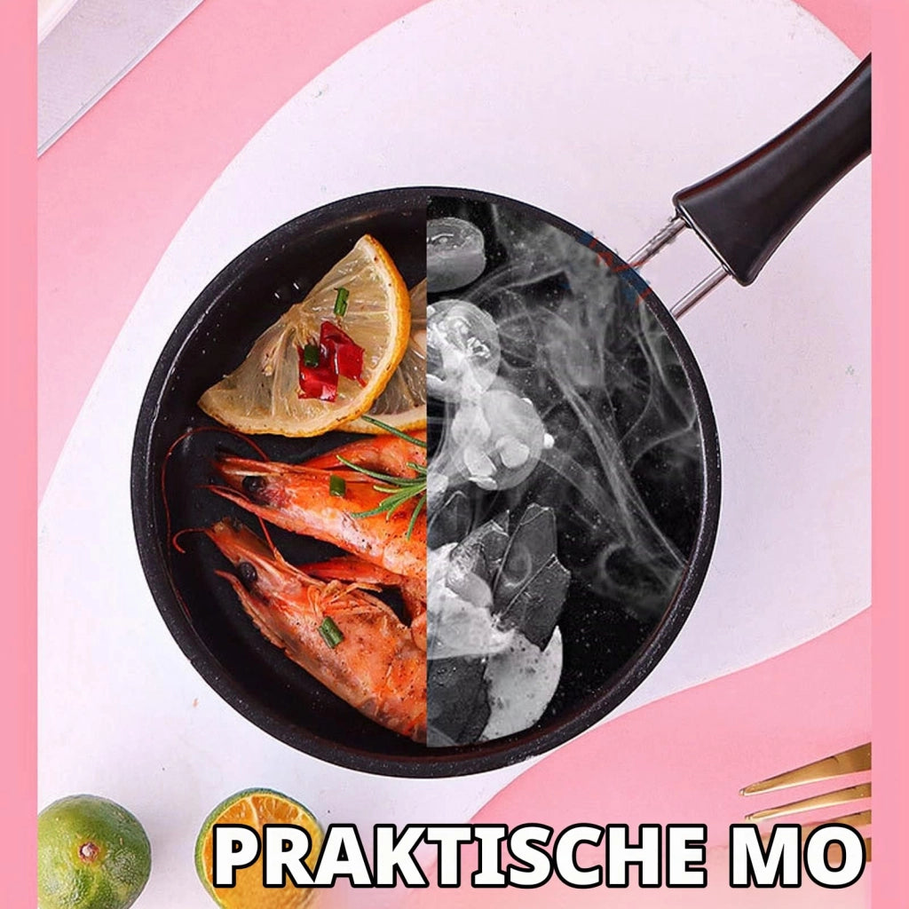 Piccola padella da 12 cm, in acciaio inossidabile, antiaderente, adatta per induzione, color rosa