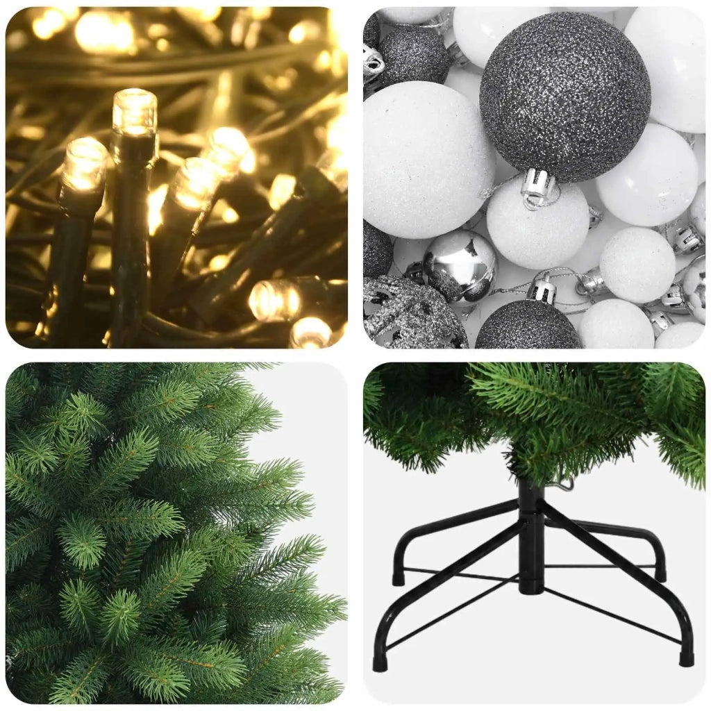 Albero di Natale Artificiale con Palline 210 cm 300 LED 3467255