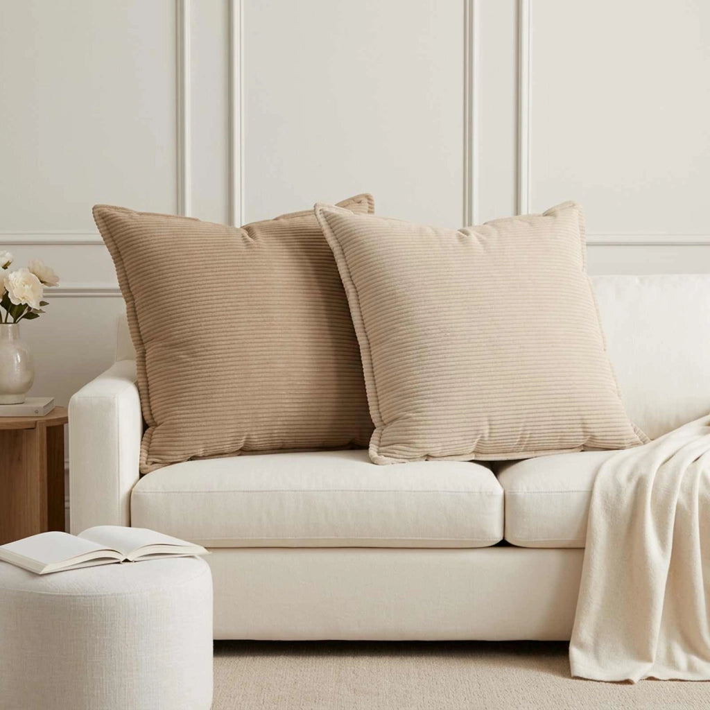 Federa 6 pz HOUTEN Marrone 80 x 80 cm corduroy 921658