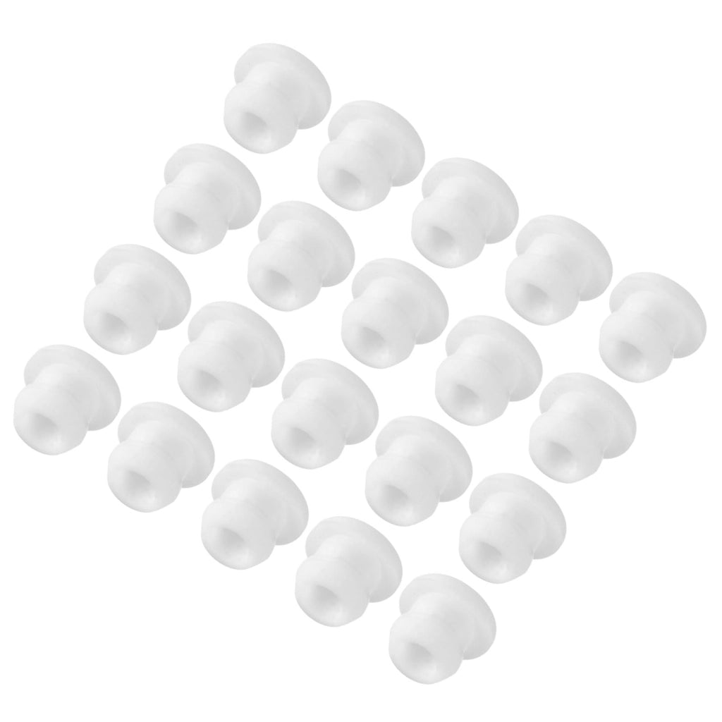 Tappi di copertura in silicone, forma rotonda, 7,5 mm, colore bianco, confezione da 20 pezzi