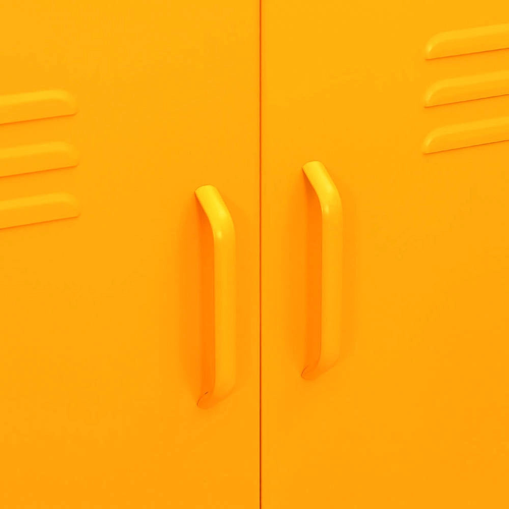 Armadietto Giallo Senape 80x35x101,5 cm in Acciaio