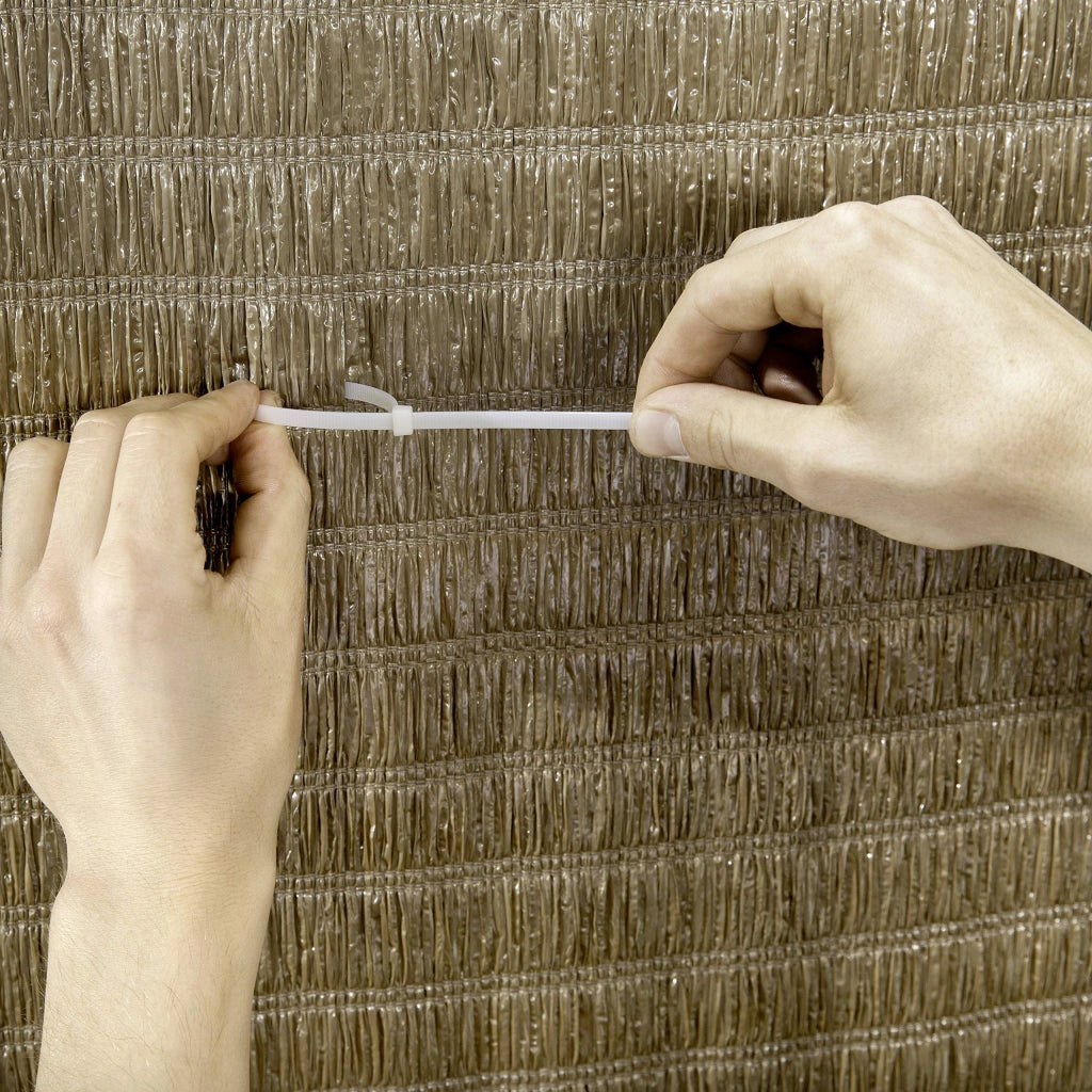 Schermo frangivista in rafia, 90x300 cm, colore marrone