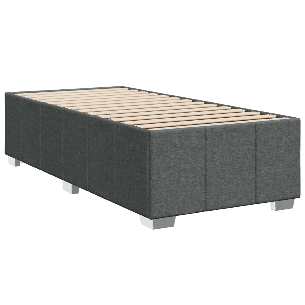 Letto box spring con materasso Grigio Scuro 100 x 200 cm 3451137