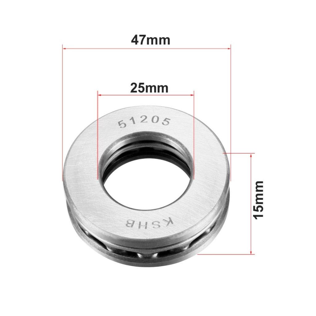Cuscinetti a sfere radiali, dimensioni 10x24x9 mm, modello 51205, confezione da 2 pezzi