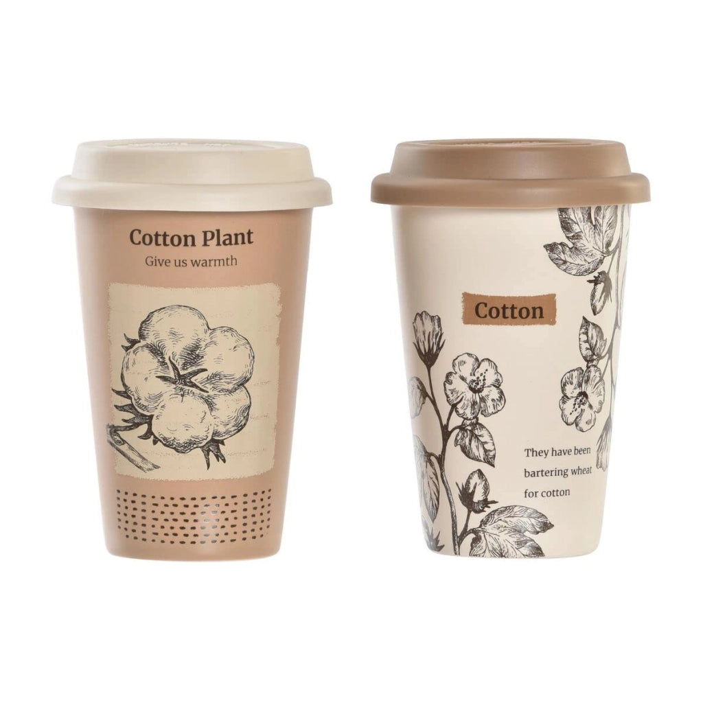 Porta-tazza, metallo/Vetroceramica, beige, 390 ml, resistente al calore