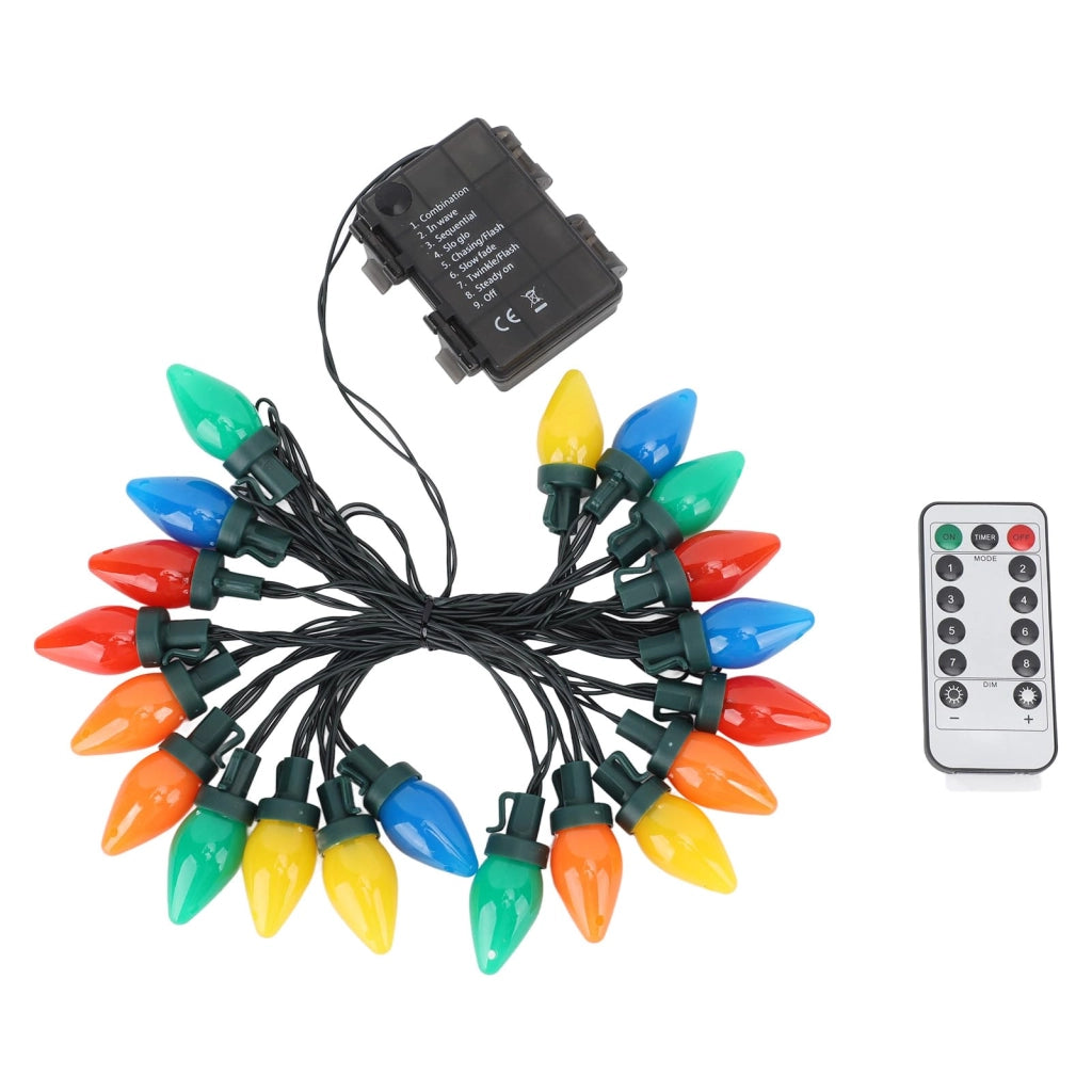 Catena luminosa LED C9 con 20 luci a forma di fragola, lunghezza 4,5 metri, grado di protezione IP44