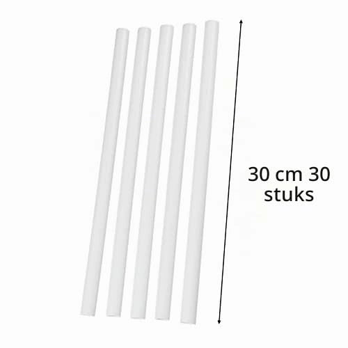 30 supporti in plastica per torte, diametro 12 mm, lunghezza 24 cm, impilabili