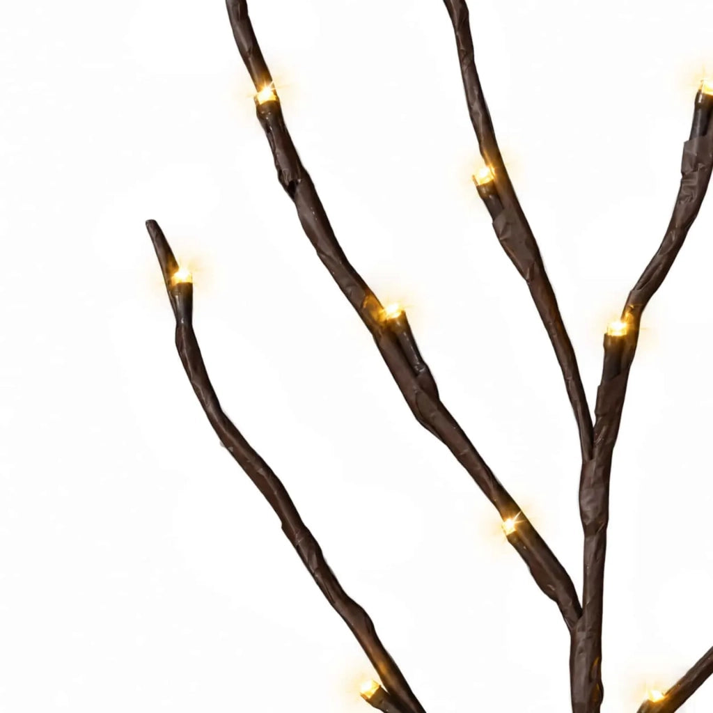 Rami di rame natalizi con LED 3 pz Marrone 62 cm Acciaio 60 LED 42055397