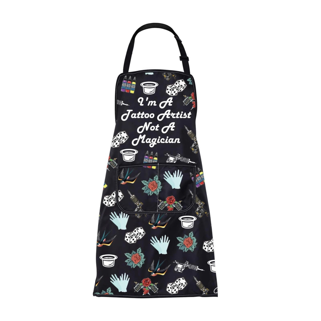 Grembiule da tatuatore, impermeabile, resistente agli oli, con tasche, taglia L