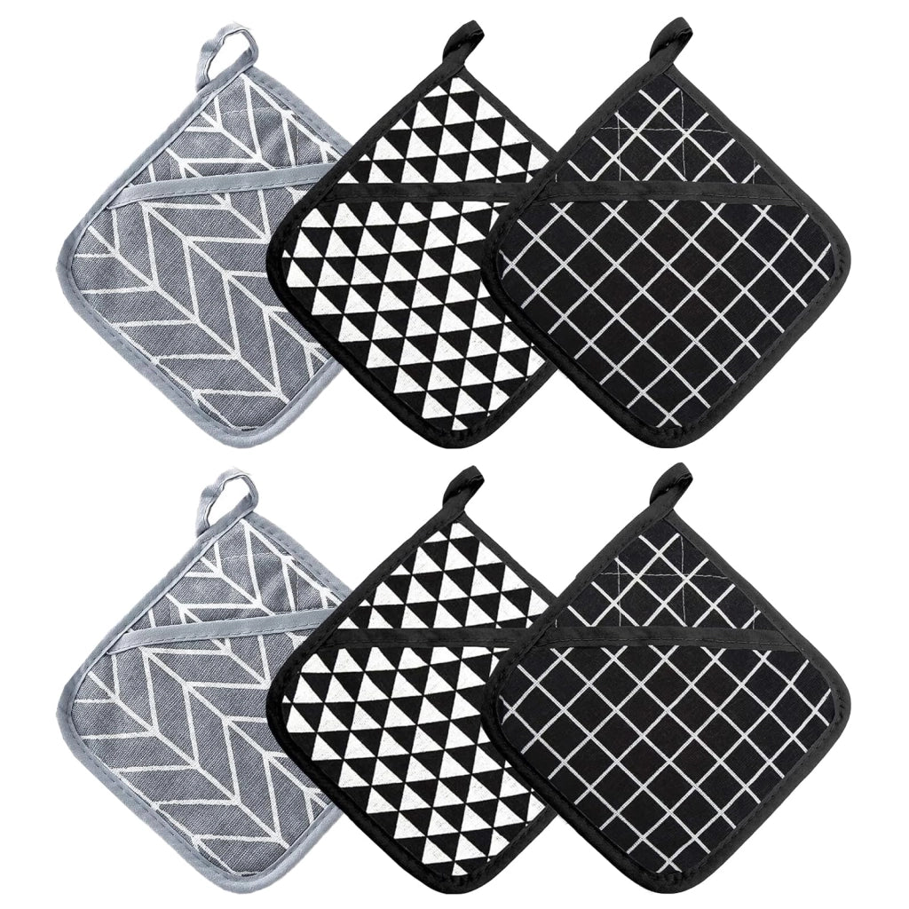 Set di tovagliette, 6 pezzi, 18x18 cm, resistenti al calore, in cotone