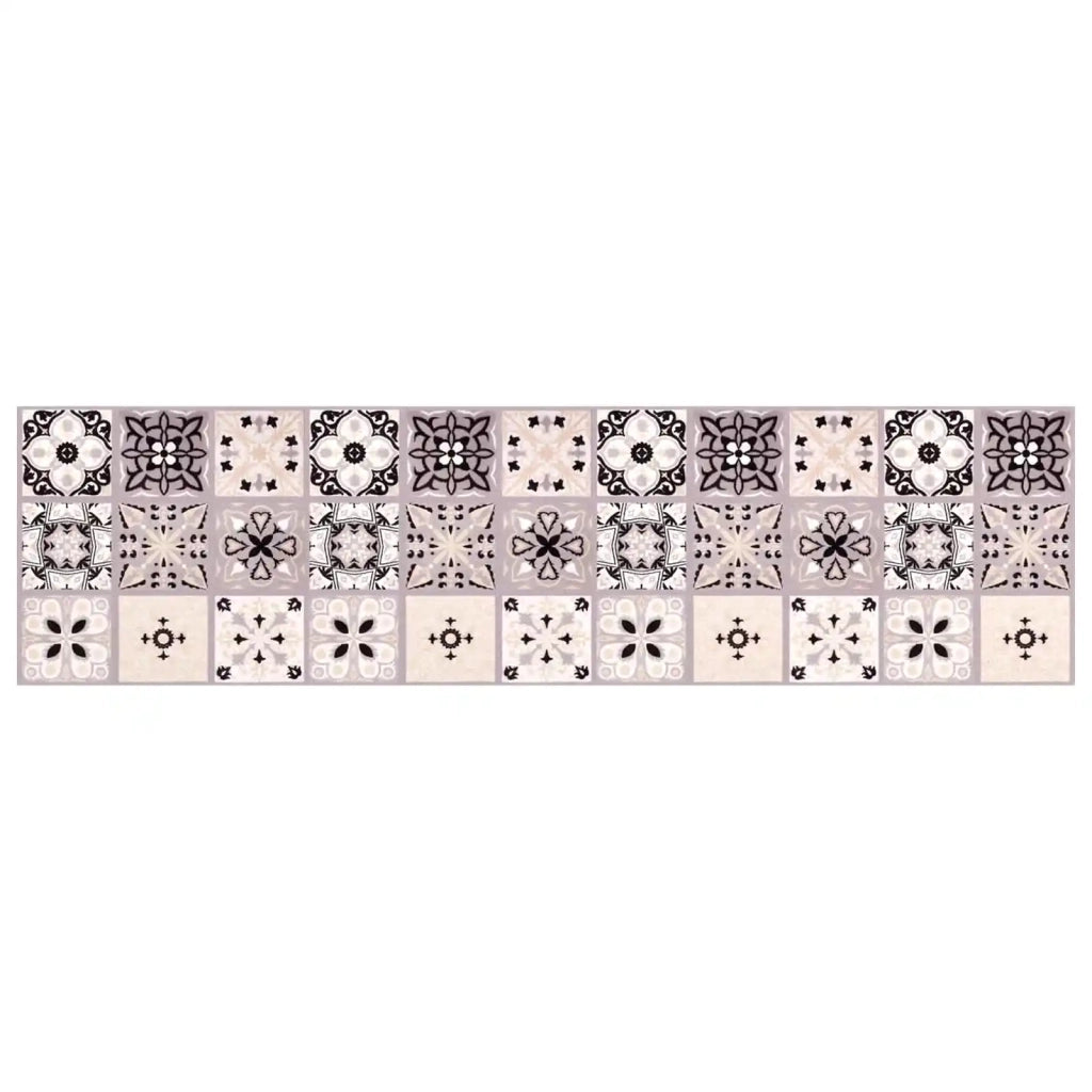 Tappeti per scale 15 pz 76 x 20 cm Grigio e Nero Poliestere 42054628