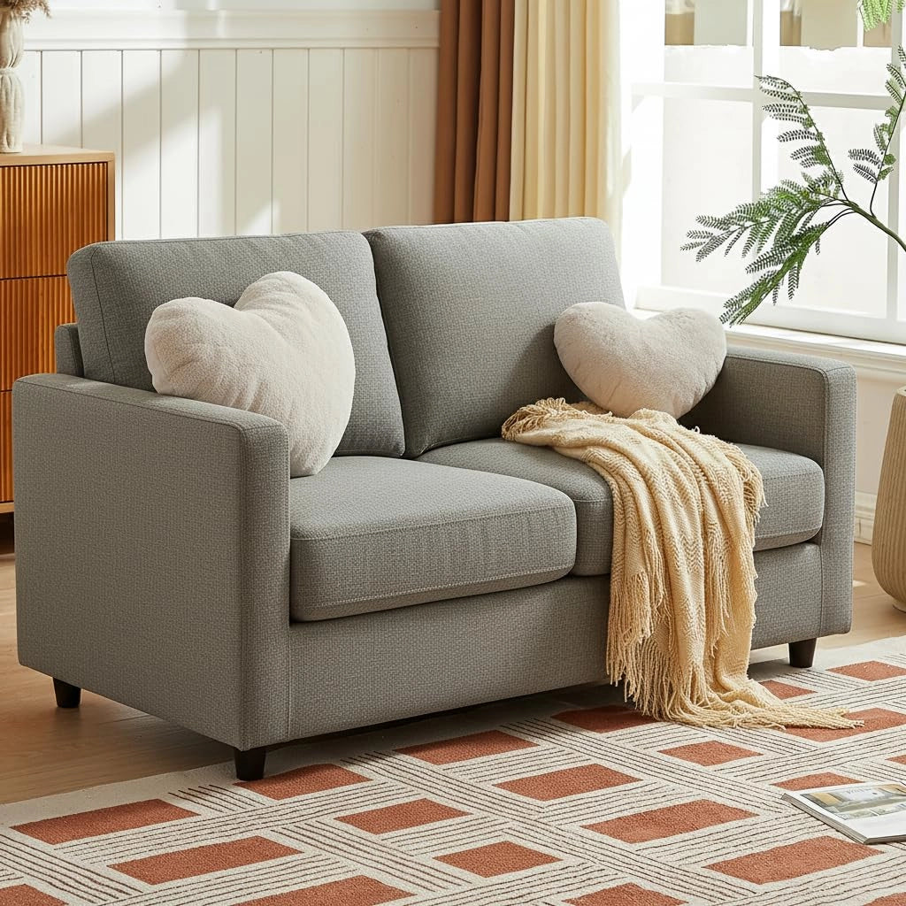 Cuscino imbottito, 37x47 cm, color beige, morbido, lavabile