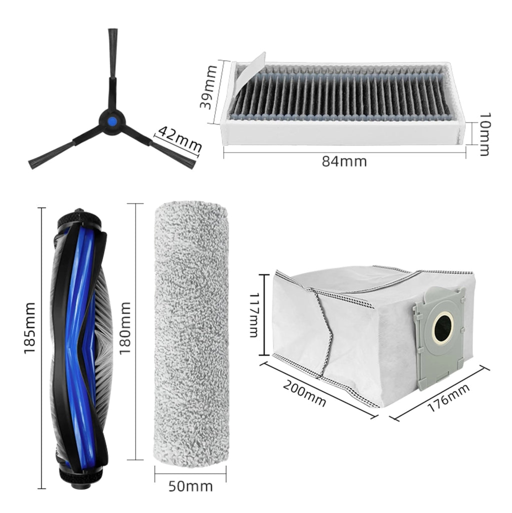 Kit di accessori per aspirapolvere Ecovacs X8 Pro Omni, composto da 19 pezzi