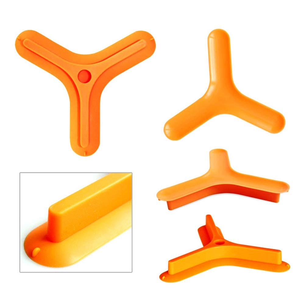 Divisori per piatti in silicone, 3 pezzi, flessibili, color arancione