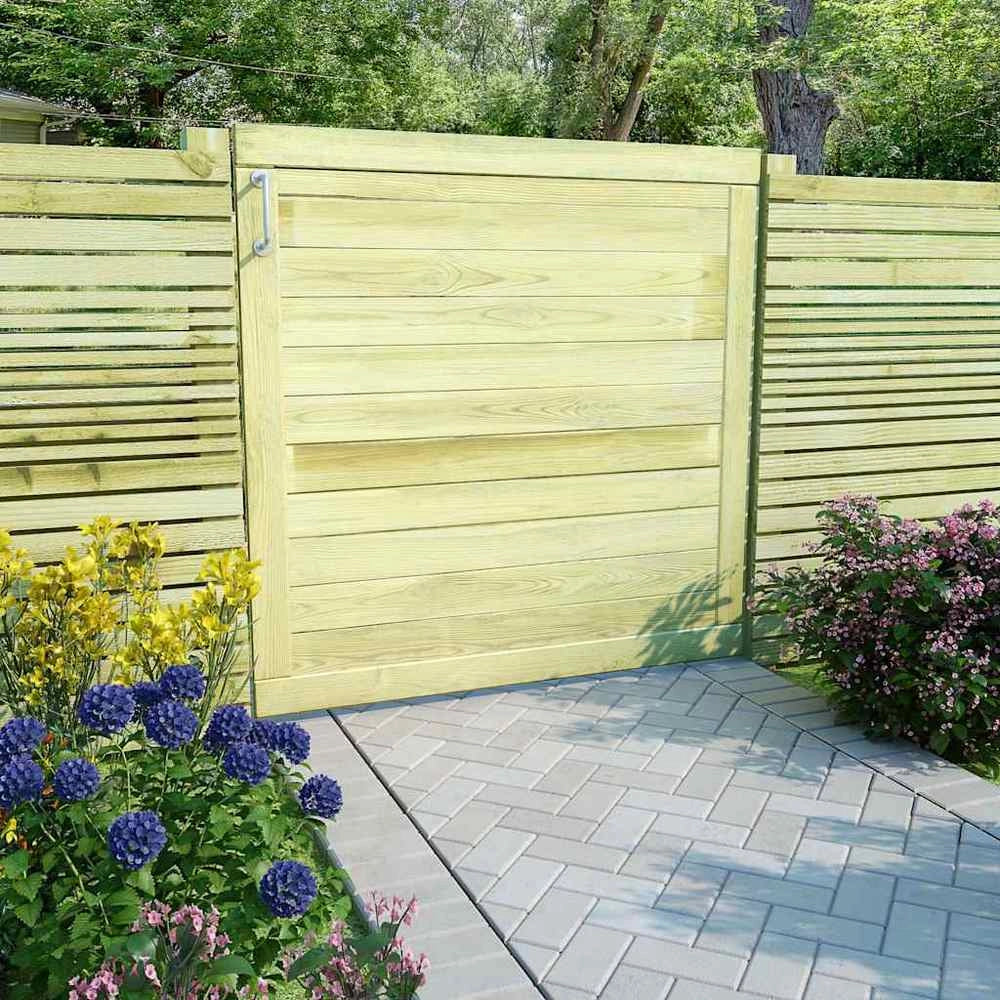 Cancello da Giardino in Legno di Pino Impregnato 100x100 cm