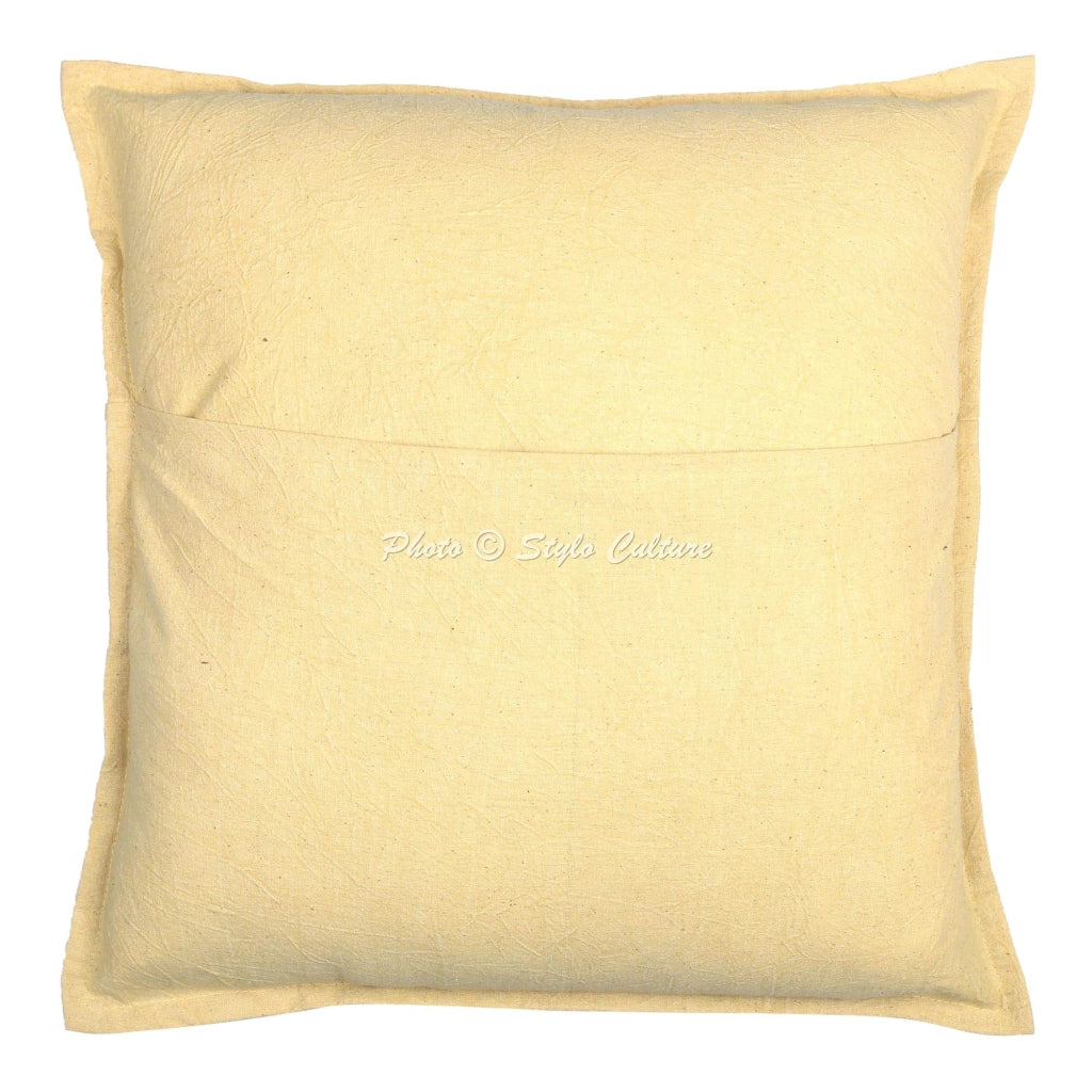 Coperte per cuscini, 40x40 cm, set da 2, color beige, cotone, ricamate