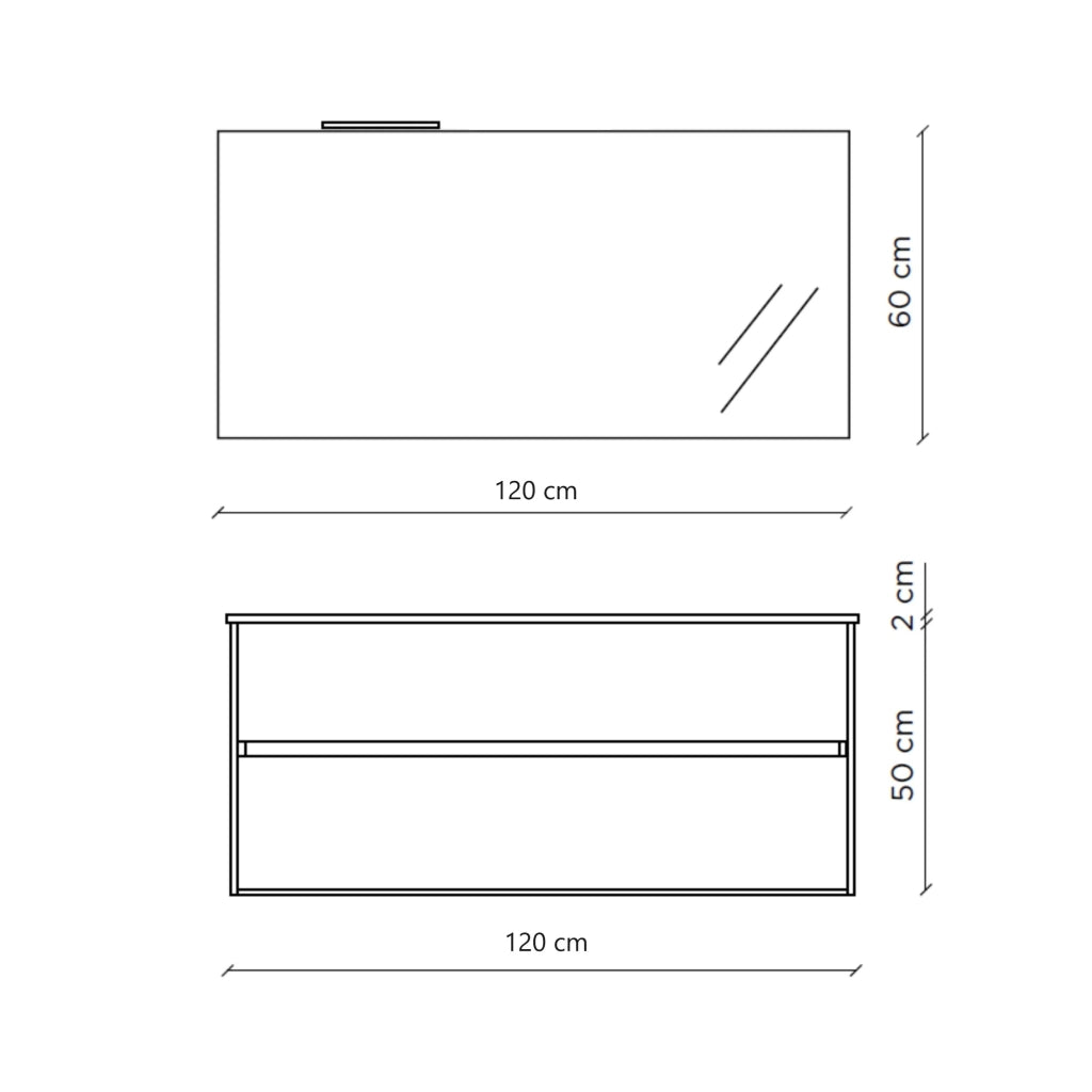 Composizione vasca SX ORIZON bianco pietra