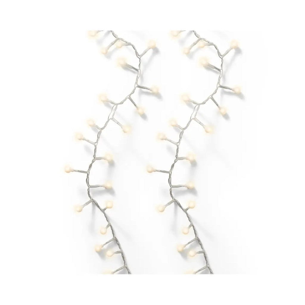 Catena luminosa LED Cherry trasparente luce bianco caldo da esterno 16 m