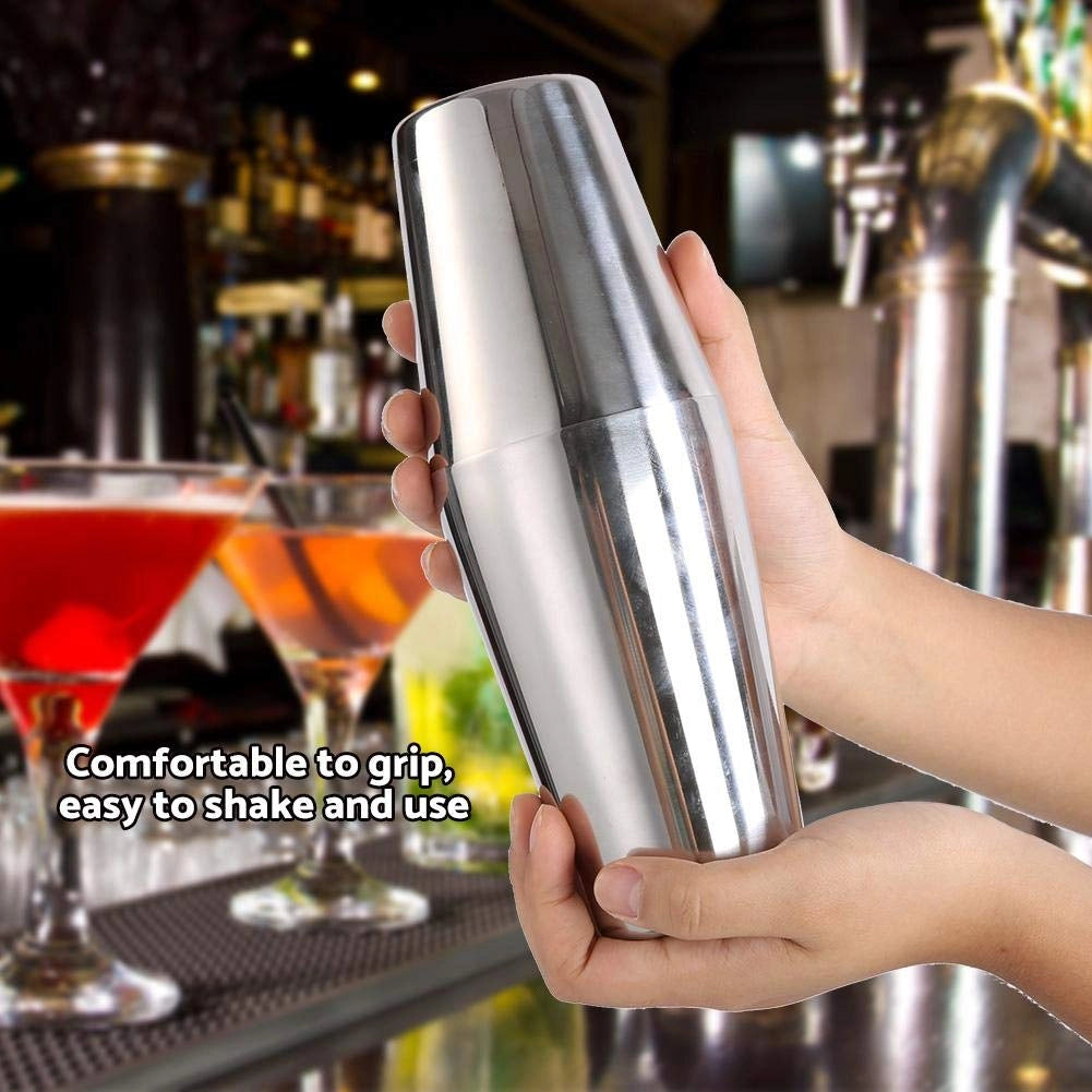 Shaker per cocktail in acciaio inossidabile, capacità 600/450 ml, ideale per uso domestico