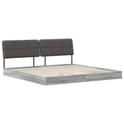 Letto matrimoniale con testiera Grigio Sonoma e grigio scuro 3440427