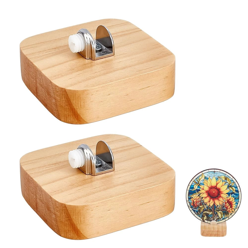 Supporto espositivo in legno, 7 cm, per vetrate artistiche e ceramiche