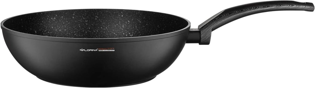 Padella antiaderente in alluminio, 18 cm, adatta per induzione, universale, colore nero