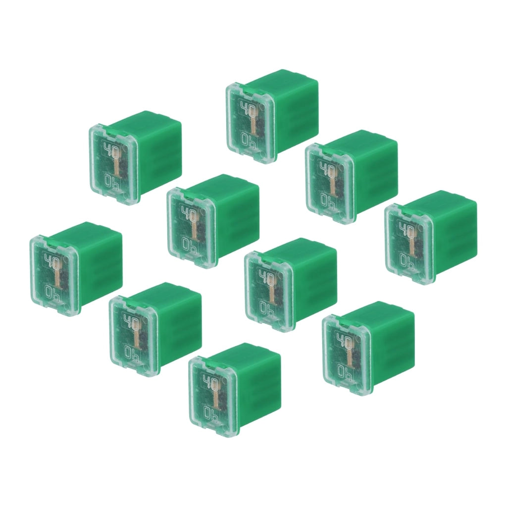 Fusibile da 48V, 40A, a filo, confezione da 10 pezzi, colore verde