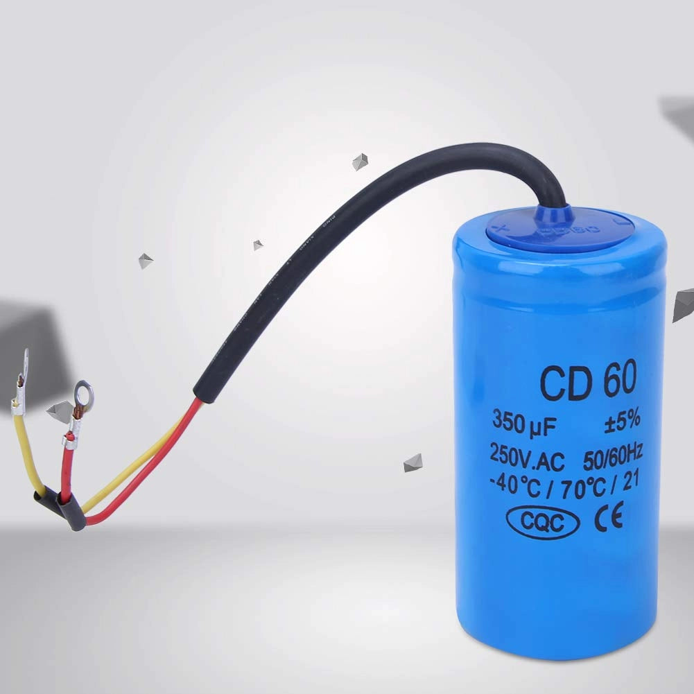 Condensatore di avviamento CD60, 350 µF, 250 V AC, per motori e pompe