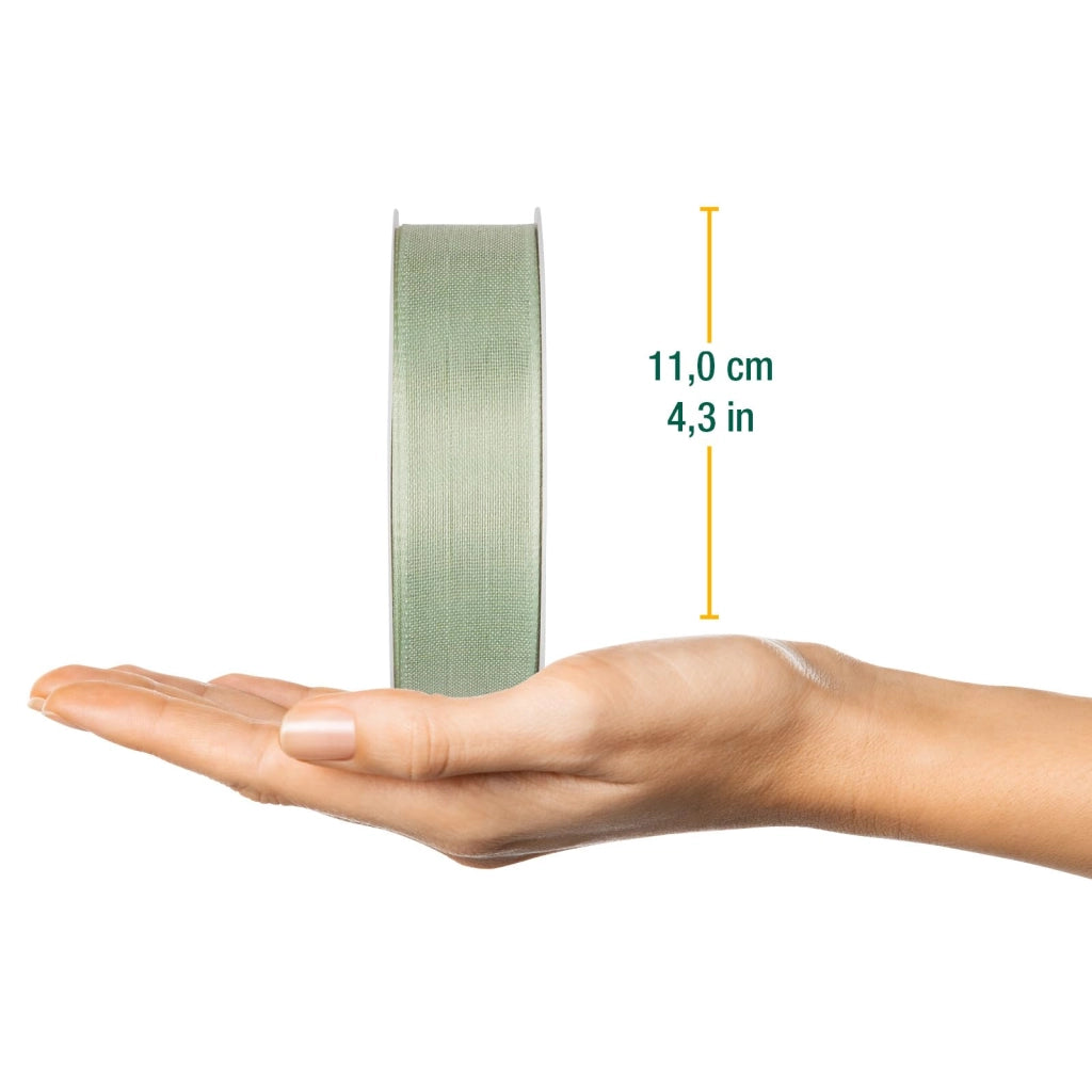 Nastro da regalo, 25 mm x 25 m, colore verde menta, in poliestere