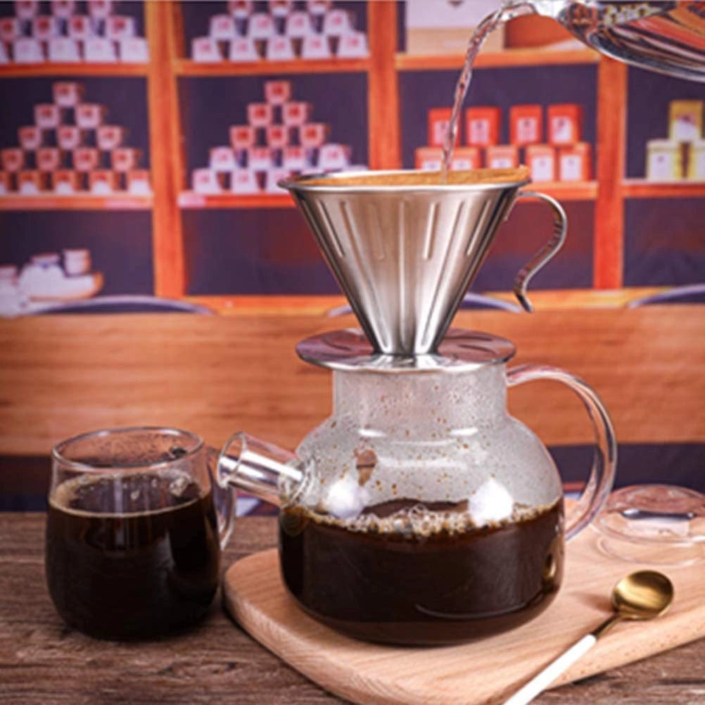 Tazza filtro in acciaio inossidabile, filtro per caffè riutilizzabile, forma conica