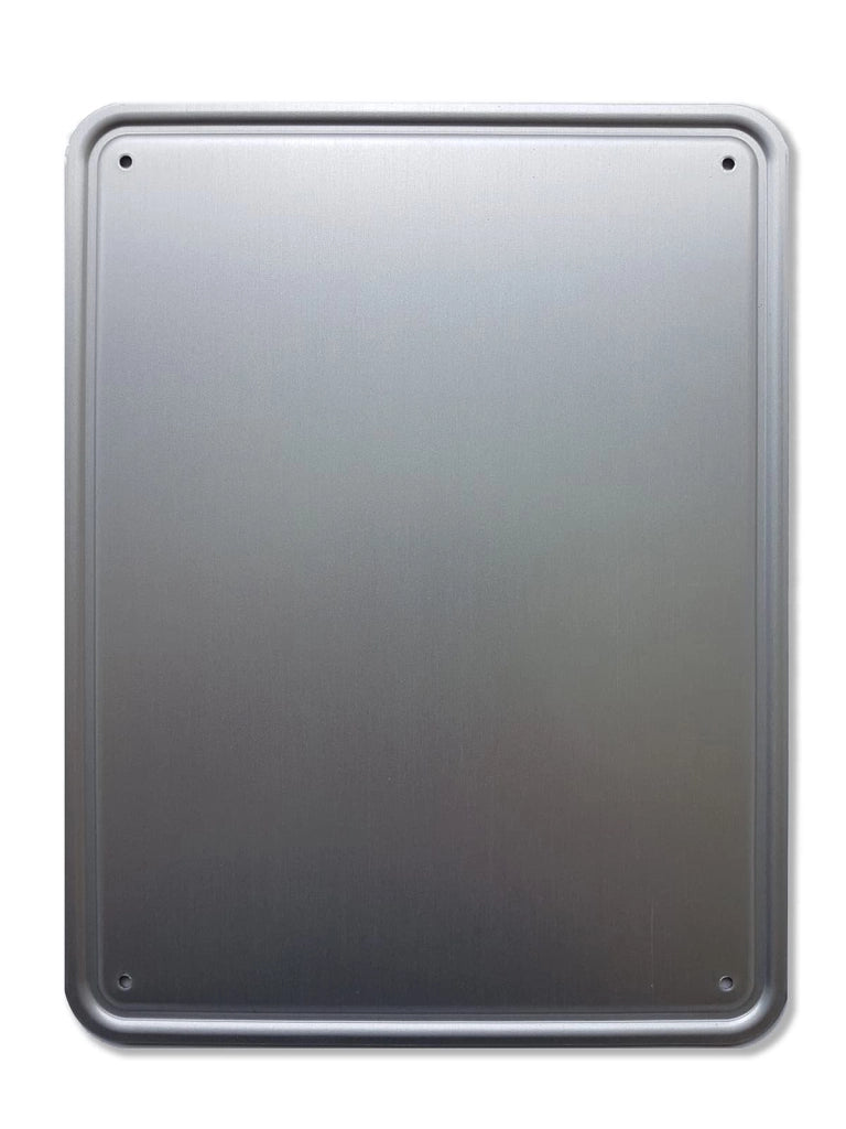 Scudo metallico rettangolare di 17x22 cm per pescatori – "Canna da pesca rotta"