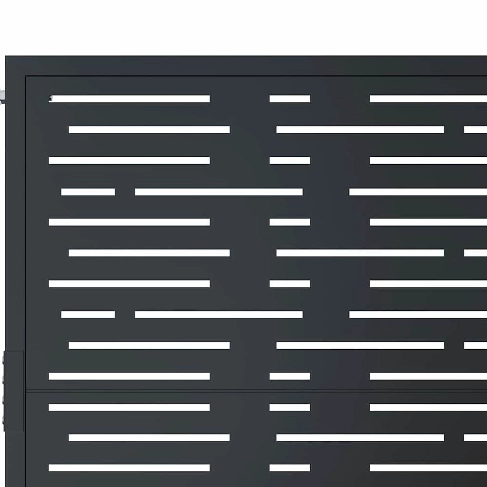 Cancello da giardino antracite 100x75 cm design quadrato