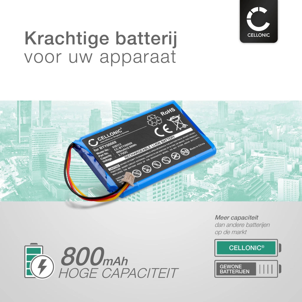 Batteria da 800mAh, 3,7V, compatibile con Ingenico Vital Act 3S, codice prodotto BTY00009