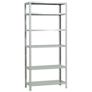 Scaffale metallico, dimensioni 2000 x 900 x 400 mm, 6 ripiani, portata 75 kg, colore bianco