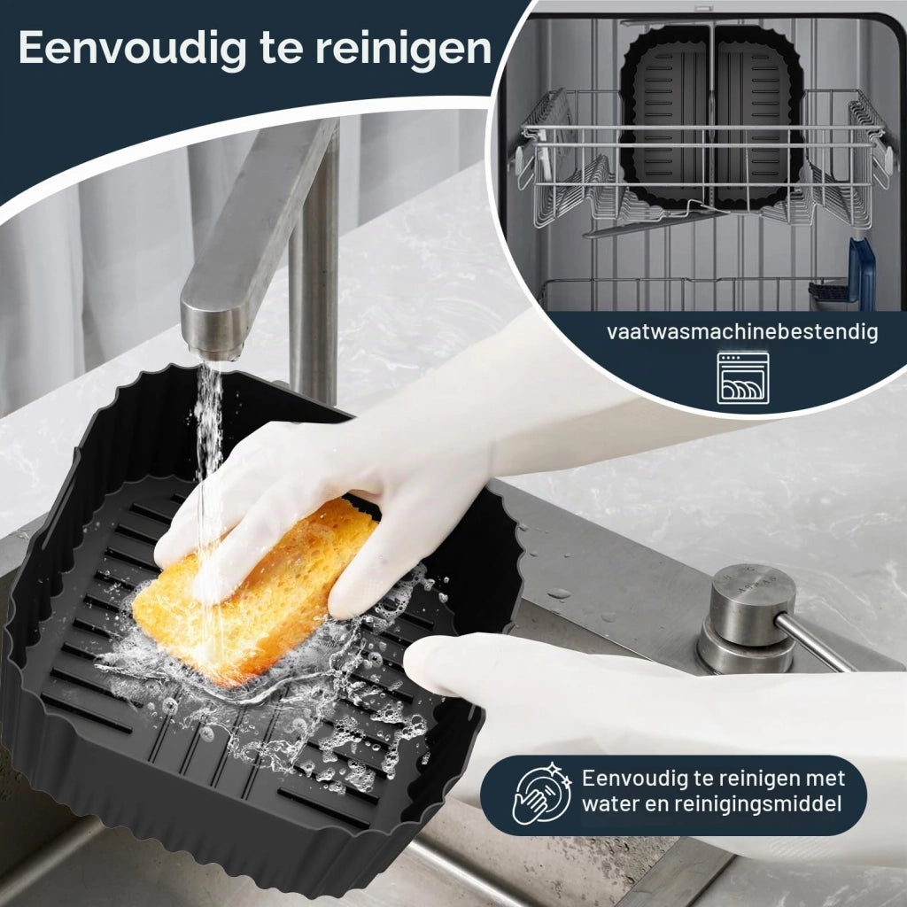 Stampo in silicone per friggitrice ad aria, composto da 3 pezzi, adatto a modelli da 8L/8,3L, lavabile in lavastoviglie