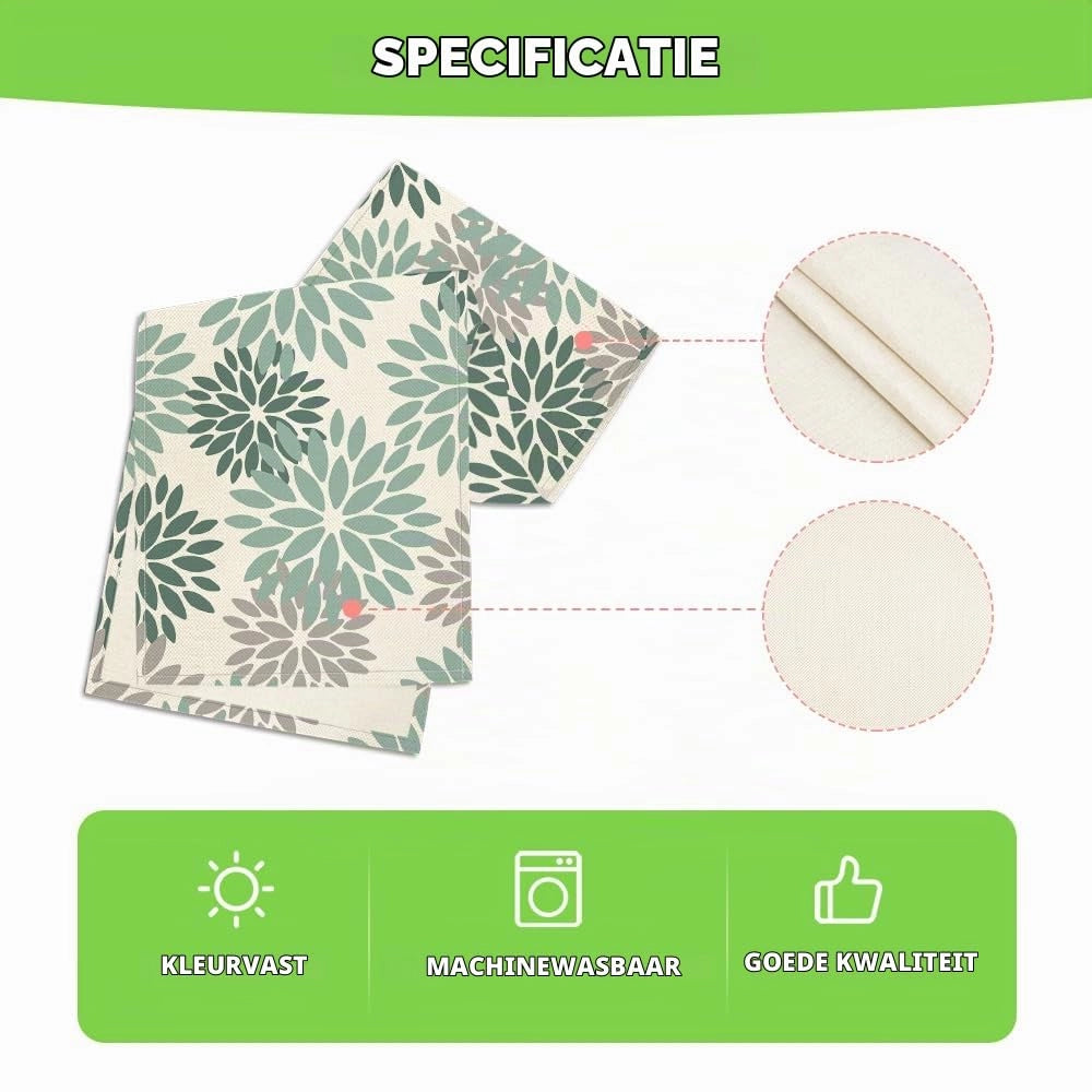 Tovaglia rettangolare in poliestere, motivo floreale, 40x180 cm