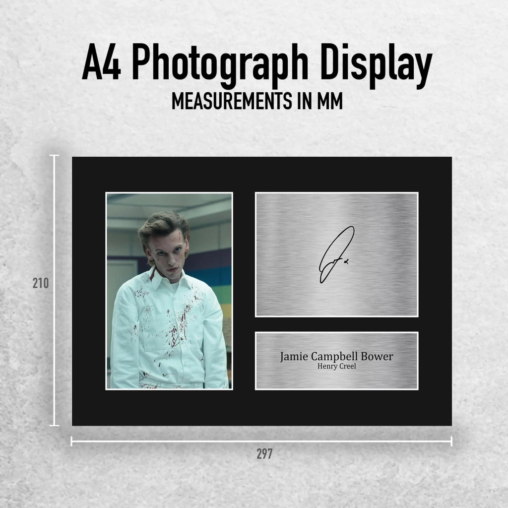 Foto A4 di Jamie Campbell Bower – Stampa artistica non incorniciata, con firma