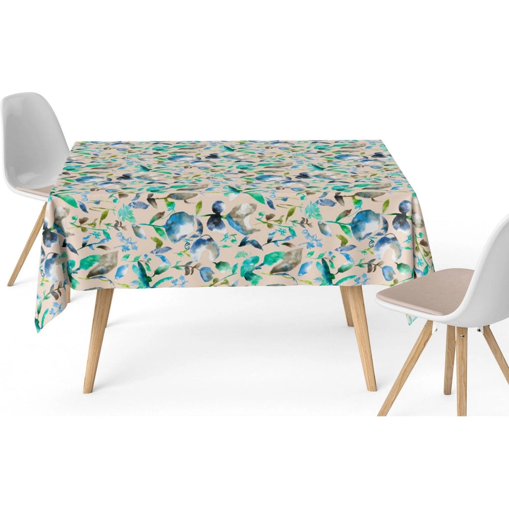 Tovaglia rettangolare, dimensioni 240x140 cm, impermeabile, blu, extra morbida