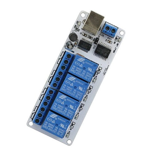 Modulo relè USB a 4 canali, 5V, 10A, 250VAC